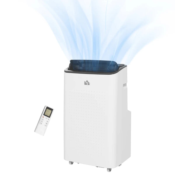 Portable 14,000 BTU Air Conditioner - WiFi Smart Home, Dehumidifier, Fan, 24H Timer - White