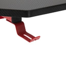 Red Gaming Desk with Cup Holder and Cable Organizer