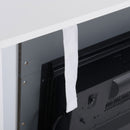 White Electric Fireplace Heater with Remote Control - 2000W, LED Flame Effect