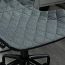 Grey Fabric Swivel Task Chair with Adjustable Height and Wheels