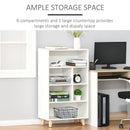 White 6-Cube Bookshelf Storage Cabinet