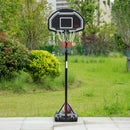 Adjustable Basketball Hoop Stand with Wheels - Black