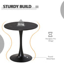 Black Round Metal Dining Table