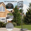 Adjustable Freestanding Basketball Hoop - Black, 2.35-3.05M