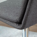 Grey Swivel Fabric Bar Stools Set of 2 - Adjustable Counter Height Chairs with Backrest and Footrest