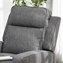 Electric Reclining Chair with USB Port and Footrest - Charcoal Grey