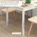 Rustic White Four-Seater Wooden Dining Table