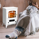 White Electric Stove Fireplace, Flame Effect, 950/1850W