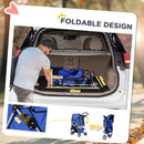 Blue Pet Travel Stroller for Small Dogs - 3-Wheel Puppy Carrier