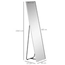 Black Frame Full Length Wall Mirror, 160 x 40 cm - Bedroom & Living Room