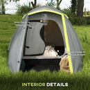 Yellow/Grey 2-Person Dome Tent with Front Porch and Accessories