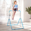 Blue Folding Kids Gymnastics Bar with Adjustable Height