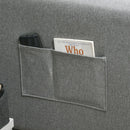 Convertible Sleeper Chair with Adjustable Backrest and Side Pockets, Light Grey