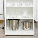 Grey 4-Tier Storage Shelf Bar Table