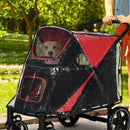 Black Dog Pram Rain Cover with Rear Entry