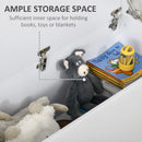 White Wooden Storage Bench with Lid