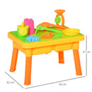 Blue Sand and Water Play Table Set with Lid and Accessories