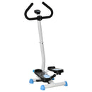 Blue Adjustable Step Machine with LCD Screen & Handlebars