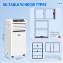 Portable 10000 BTU Air Conditioner - White, 3-in-1 Unit with Remote Control