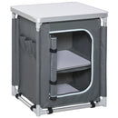 Aluminum 2-Shelf Camping Kitchen Station - Blue