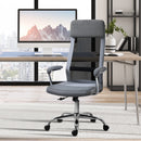 Grey Ergonomic High Back Office Chair with Adjustable Height and Swivel Wheels