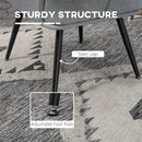 Light Grey Linen Armchair Set with Footstool for Living Room and Bedroom