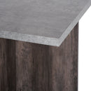 5-Piece Wooden Patio Dining Set with Storage Stools and Table - Grey