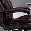 Brown High Back Executive Office Chair with Vibration Massage