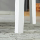 White Slat Back Dining Chairs Set of 4, Pine Wood Kitchen Furniture