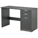 Grey High Gloss Computer Desk with Drawers and Storage Cabinet, 120x60cm