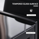 Black Glass Dining Table for 4 - Modern Rectangular Design