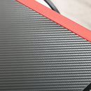 Red L-Shaped Gaming Desk with Monitor Stand and Cup Holder