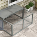 Grey Folding Rabbit Hutch