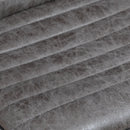 Grey Mid-Back Swivel Office Chair with Armless Design