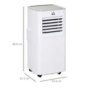Portable 7000 BTU Air Conditioner - White, 3-in-1 Unit with Dehumidifier, Cooling Fan, Remote Control
