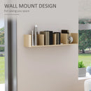 Wall Mount Media Storage Rack - Natural Wood Colour