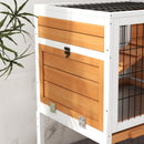 Wooden Small Pet Hutch with Removable Tray and Openable Roof - Natural