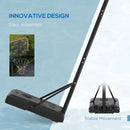 Adjustable Black Freestanding Basketball Hoop Set - 182-213cm