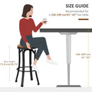 Brown Microfiber Breakfast Bar Stools, Set of 2 with Footrest