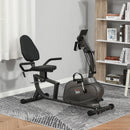 Black Magnetic Resistance Recumbent Exercise Bike with LCD Monitor
