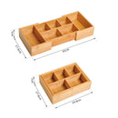 Bamboo Drawer Organiser Tray Divider, Adjustable 24.6-41cm, Natural Color