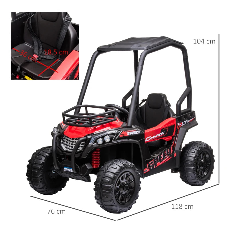 12V Kids Electric Off-Road UTV Toy Car in Blue for Ages 3-8