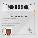 White Electric Fireplace Stove with Realistic LED Flame Effect