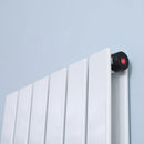 White Vertical Designer Radiator - 456 x 1800 mm Double Panel Wall Heater