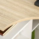 Modern L-Shaped Computer Desk with Storage Shelf