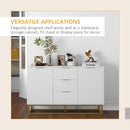 Modern White Storage Cabinet with 3 Drawers