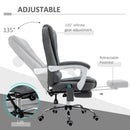 Grey Heated Massage Office Chair with Footrest