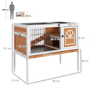 Wooden Small Pet Hutch with Removable Tray and Openable Roof - Natural
