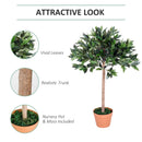 3ft Artificial Olive Tree Indoor Plant in Orange Pot - Green Home Office Decor