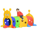 Multicoloured Kids Caterpillar Play Tunnel - Indoor/Outdoor, Ages 3-6